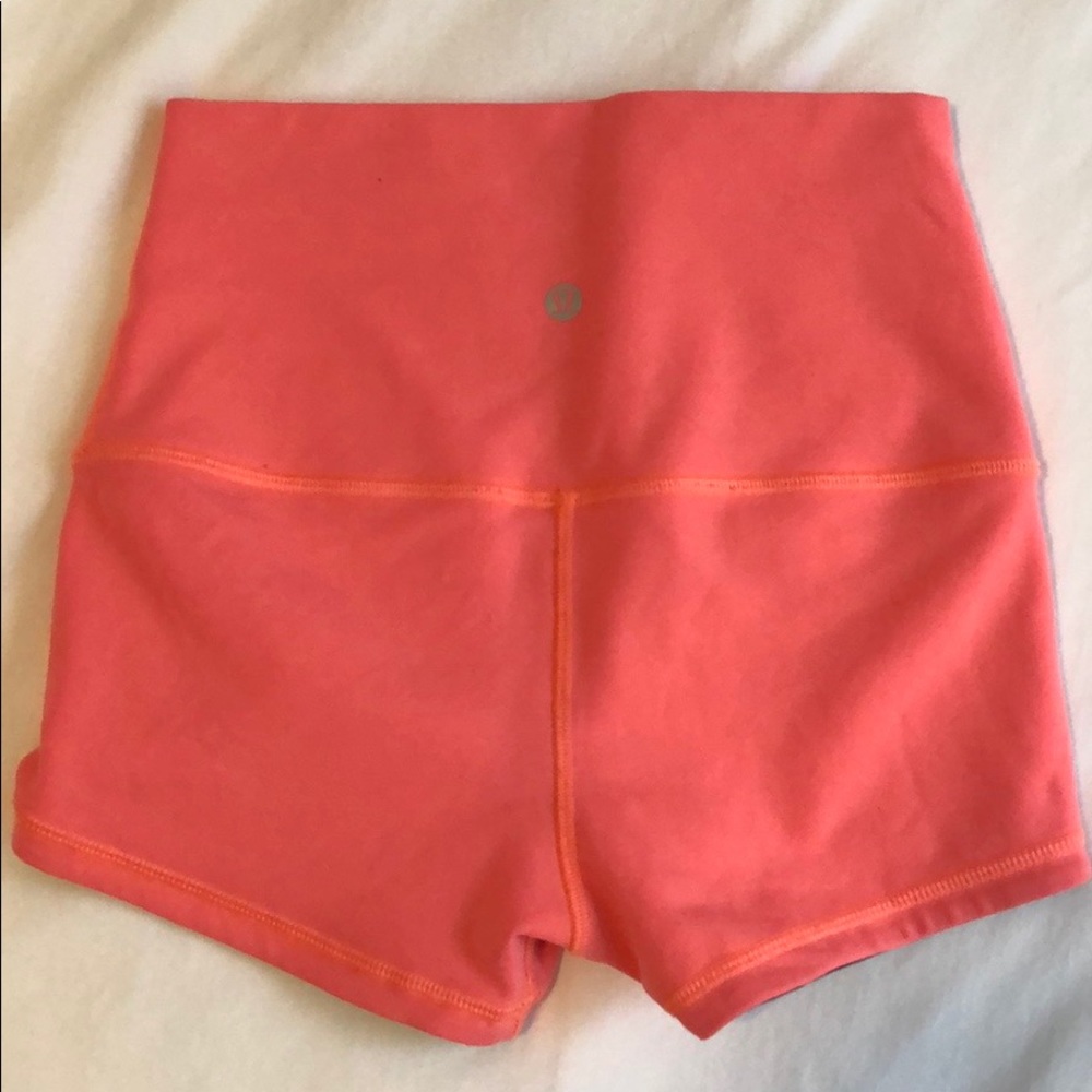 Lululemon Boogie Roll Down Shorts (neon).